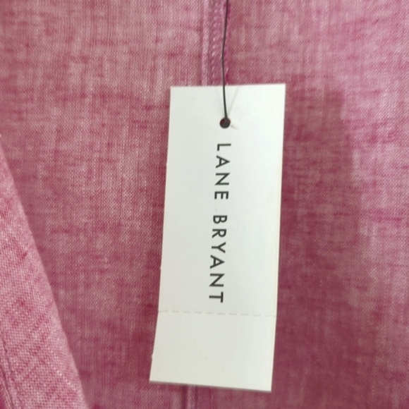 Lane Bryant Linen Blend Crossover Peplum Top 24 - Picture 15 of 16